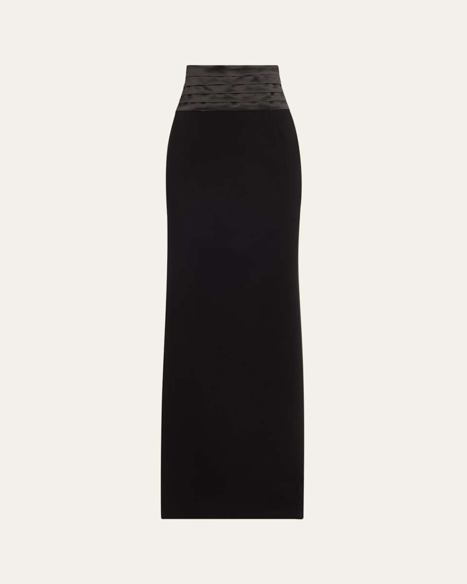 Long Cummberbund Evening Skirt